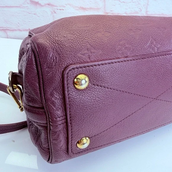 Louis Vuitton Plum Empreinte Speedy 25 Handbag Shoulder Bag - Picture 6 of 16